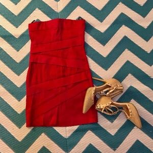 red cocktail dress